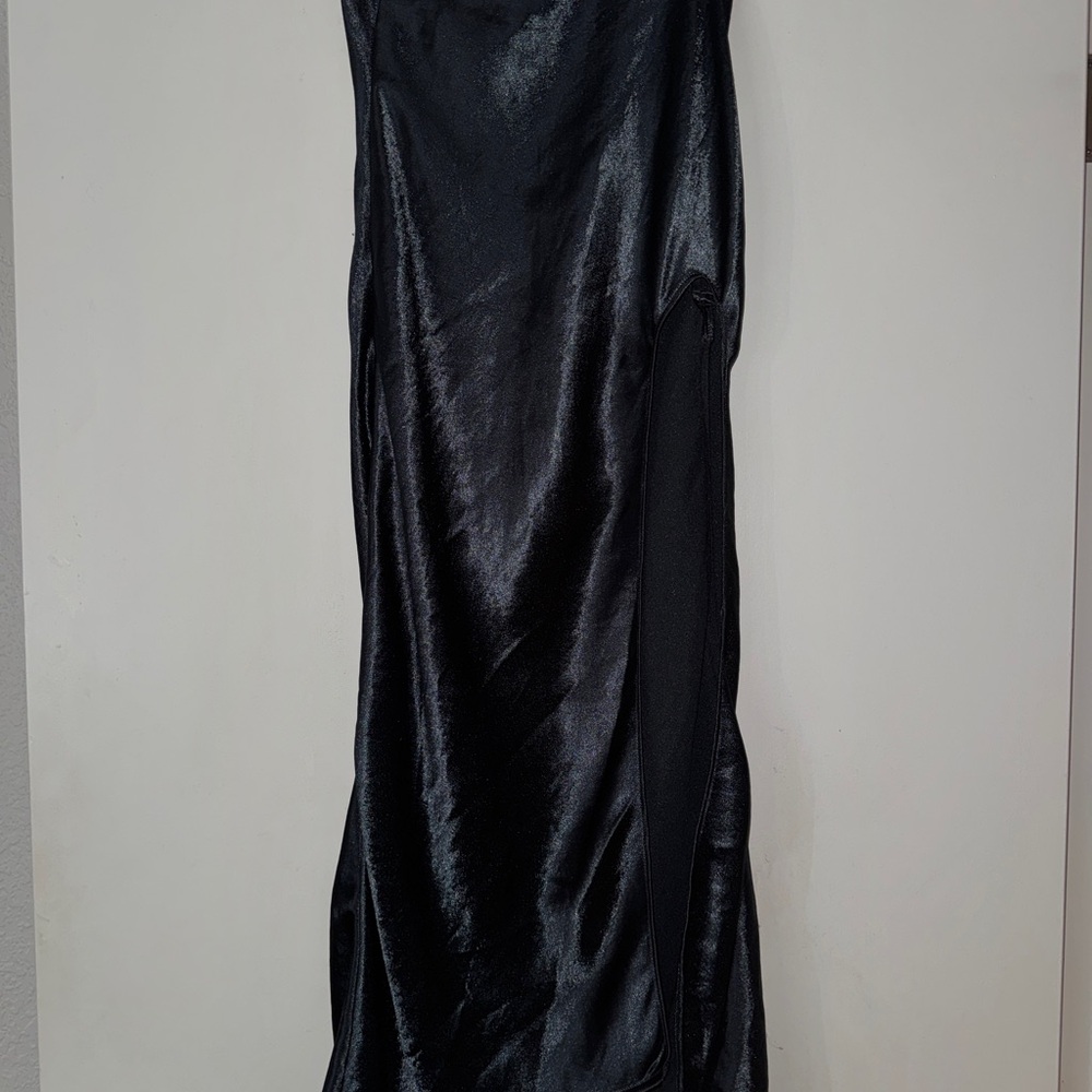 Silence + Noise Black Ribbed Fabric